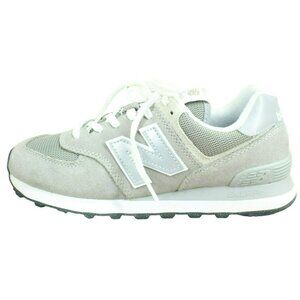 New Balance 574 Unisex Gray Suede Lace Up Running Sneaker Shoes Size 9 B